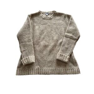 Guide Series Women's XL Cream Wool Blend Knit Crewneck Sweater Sustainable